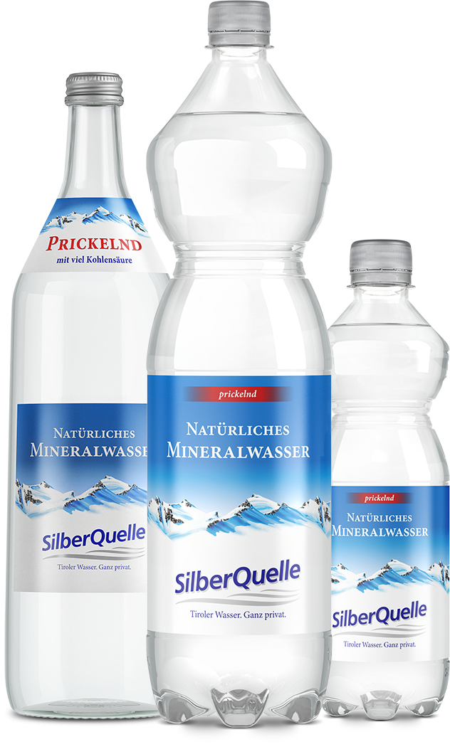 Natürliches Mineralwasser prickelnd